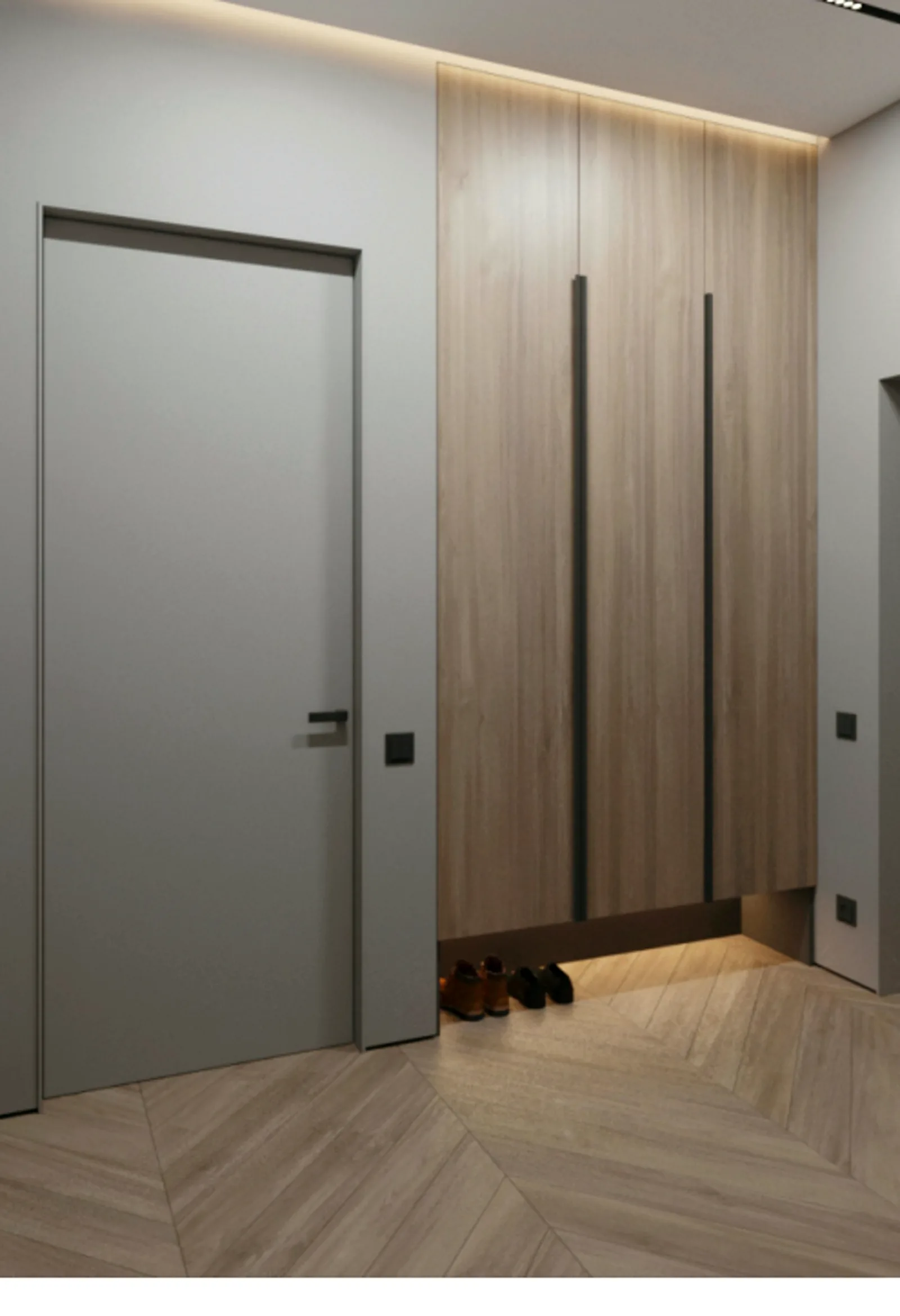 Коттедж 230 м², посёлок Lokis Park — Коридор с датчиками